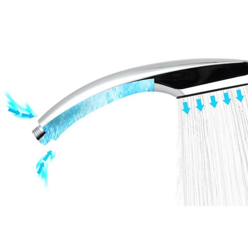 High Pressure Shower Head 300 Precision Holes Rainfall Spray Water Saving Bathroom Accessories Anti-Clog Showerhead Easy Install