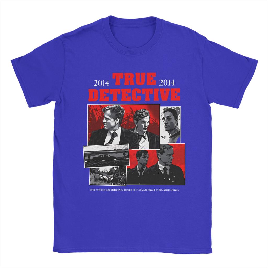 True Detective Rust Cohle Marty Hart Tričko Letní Dospělý Čistá Bavlna Kulatý Výstřih 4XL 5XL 6XL Oblečení Krátký Rukáv Tričko
