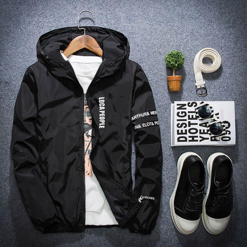 Premium Quality Men's Casual Hooded Coat Slim Fit Jacket Stylish Windbreaker Hoodie