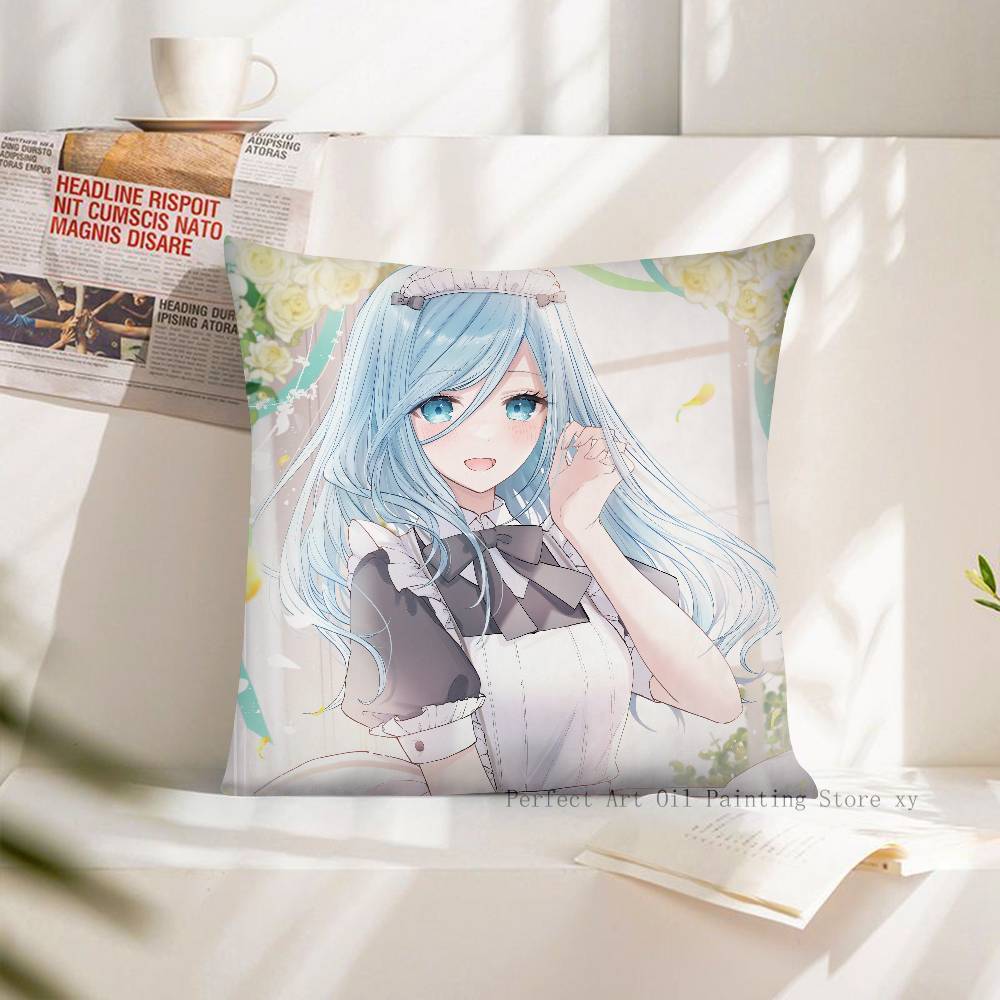 

Hinomori Shizuku Animation Game Pillow Case Fashion Square Pillowcase Bedroom Sofa Room Ins Decoration Leisure 40x40 cm