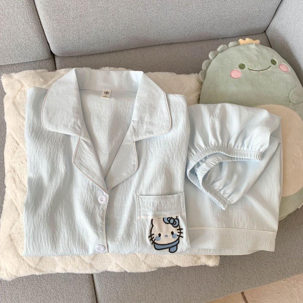 Sommer neue Pyjamas Damen kurzärmelig Shorts dünne Wolkenbaumwolle Cartoon niedlich große Größe Koreanische Version Loungewear
