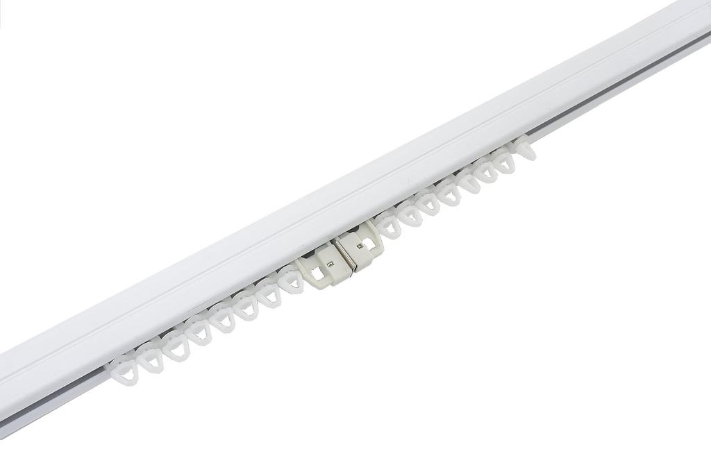 Einfache Installation ohne Schrauben oder Nägel! Vorhangschiene, Spannschiene, ausziehbare Schiene, Heavy-Duty, weiß (79-130cm)