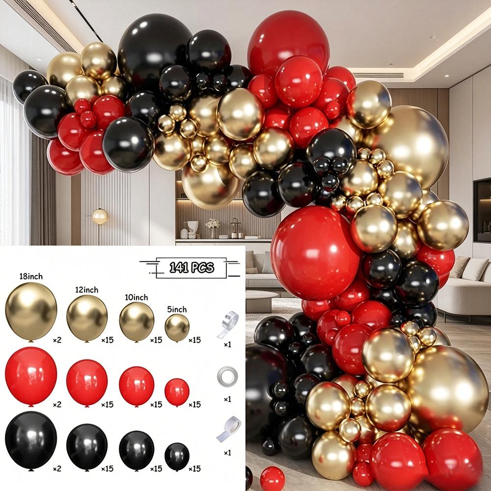 141pcs Premium Balloon Garland Arch Kit Shiny Chrome Latex Balloons for Bridal Shower Bachelorette Birthday Party Wedding Decor