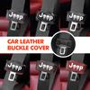For Jeep Leather Car Safety Belt Buckle Protector Anti-Scratch Cover Auto Accessories Grand Cherokee Wrangler JK Renegade JHJ6