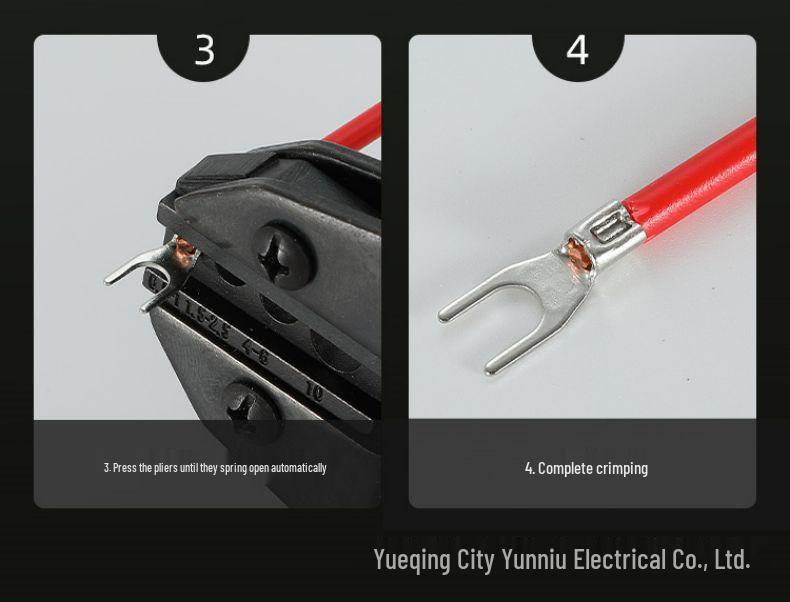 Cold-pressed U-shaped Copper Terminal Connector SNB Fork-type Wire Terminal Lug with Free Invoice
