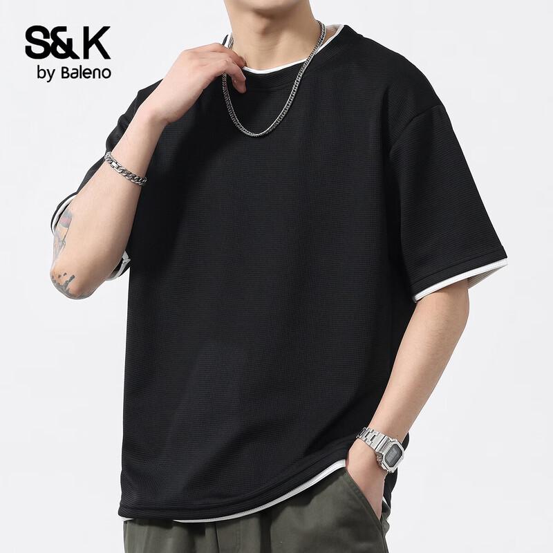 Baleno S&K Men's Faux Two-Piece Short Sleeve T-Shirt