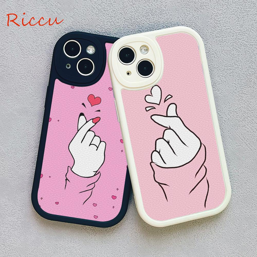 For Iphone 14 Fingertip Love Phone Case for Iphone 14 13 11 12 Pro MAX 13 12 MiNi 7 8 14 Plus X XS XR Lambskin Protective Covers