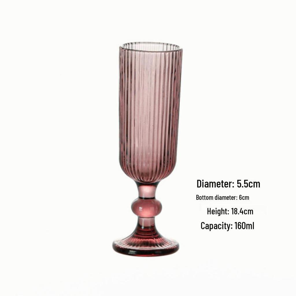 Premium Thickened Glass Goblet for Red Wine, Juice, Bar, or Wedding Decoration
