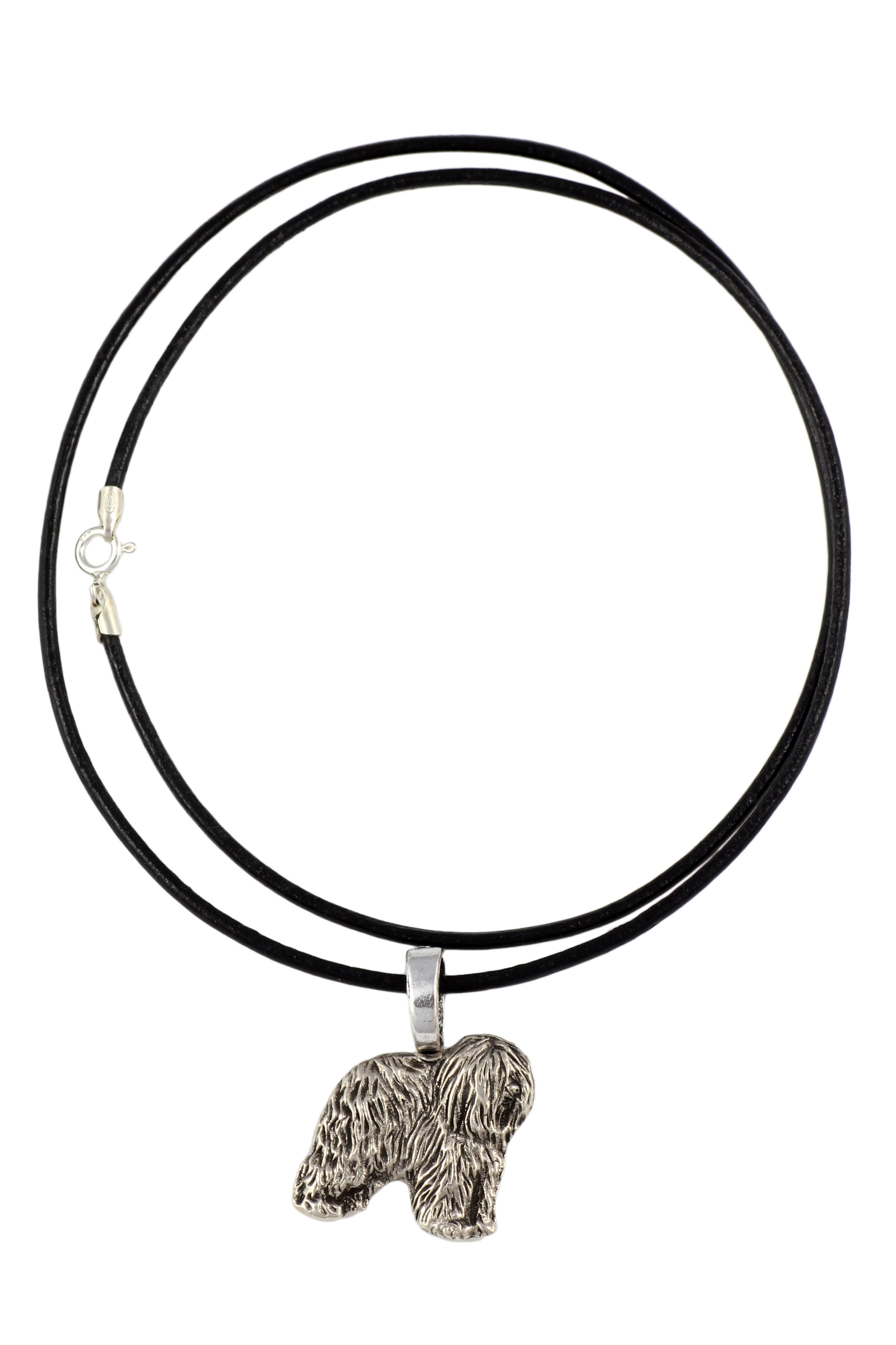 

Polish Lowland Sheepdog, PON, Valee Sheepdog - Dog necklace, silver-plated pendant for the dog lover, subtle jewellery by Art-Dog срібний