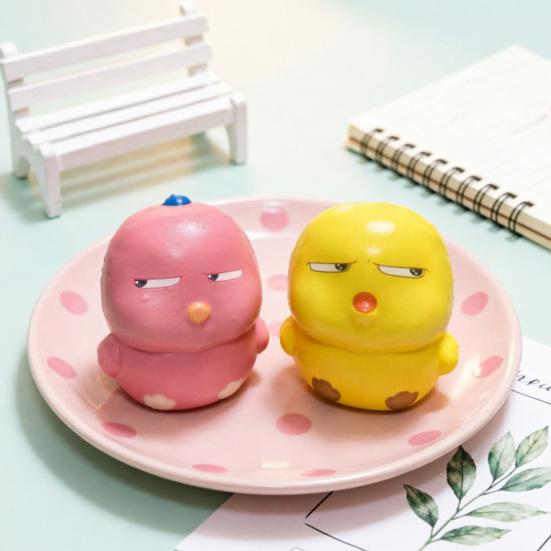 Cartoon Chick Squeeze Toy Slow Rising Stress Relief Chick Pinch Sensory Toy Anti-anxiety Hand Relaxation Stress Ball Women Gift