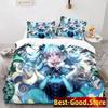 3D Anime Beautiful Girl In The Future Bedding Set Single Twin Full Queen King Size Bed Set Aldult Kid Bedroom Duvet cover Sets