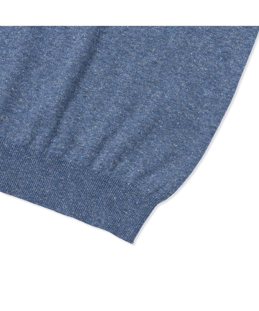 PRODESHIRT Vintage Soft Linen Open Collar Knit (Sunset Blue)