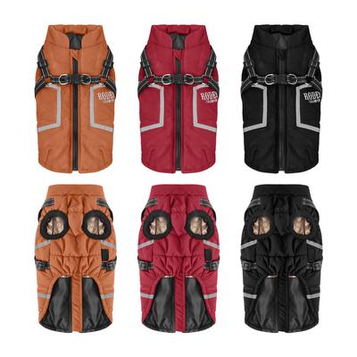 Pet Dog Dog Clothes Puppy Winter Cotton Coat Outdoor Thickened Jacket with Traction Cotton Coat Small Dog