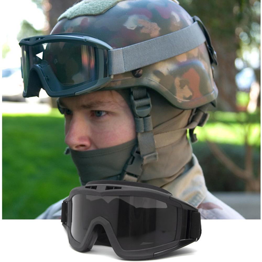 Tactical Goggles Anti Fog Military Glasses for Cycling Hunting Weeding, Khaki