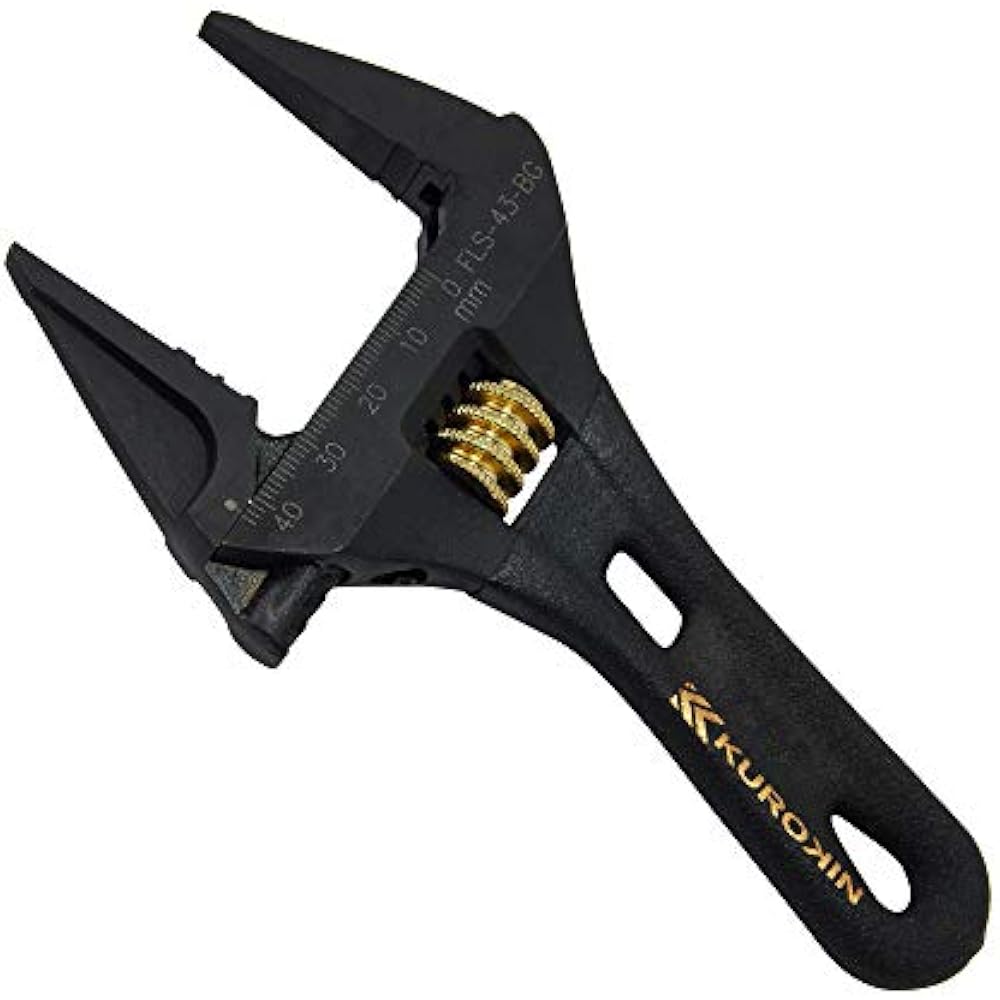 Fujiya (Fujiya) Light Short Monkey Wrench with Black Gold Grip FLS-43-BG Max Opening: 43mm
