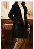 2026 Petite Women's Hooded Double-Sided Wool Coat, Autumn/Winter Mid-Length with Belt