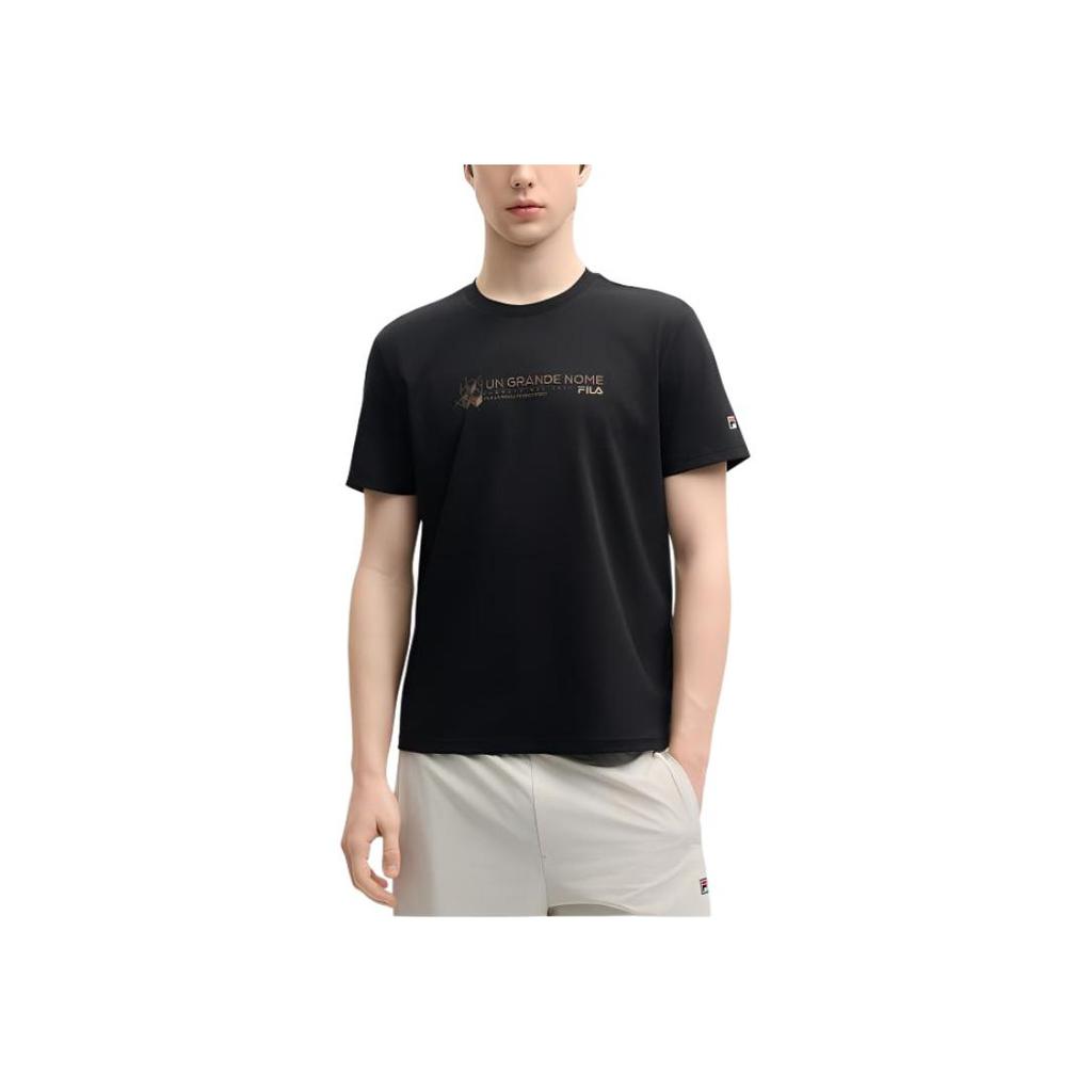 New FILA HERITAGE T Shirt Men's Jet Black F11M528114F-BK