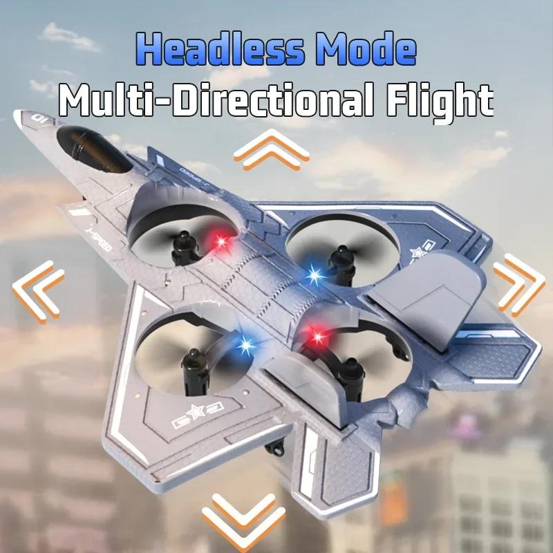 Non-Toxic Jjrc H128 Rc Glider Plane 2.4G Remote Control Helicopter Gravity Sensing Aircraft With Light Foam Fighters For Children