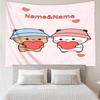 Custom Name Bubu Dudu Print Tapestry, Backdrop, Easy Setup, Ideal for Bedroom, Office & Living Room, with Aesthetic Wall Hanging Decor.