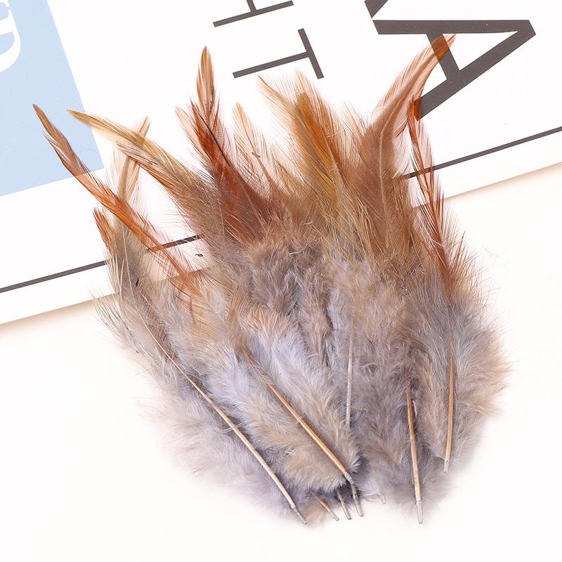 

50Pcsdiy Color Red Tip Feather Chicken Feather Jewelry Accessories Craft Decoration Dream Net Feather Material