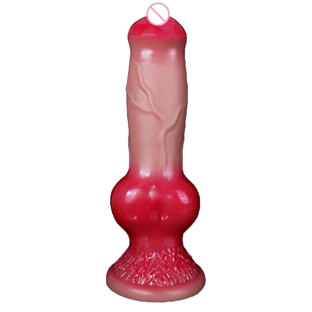 Liquid Silicone Shaped Dog Dildo Rear Anal Plug Dildo Female Masturbator Sex Products
