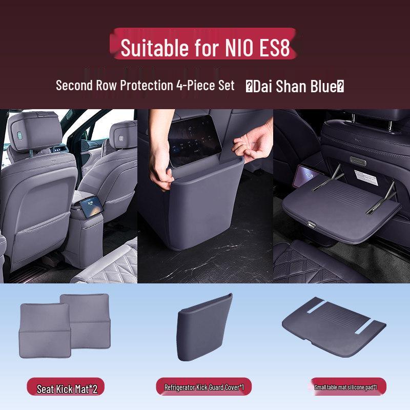 NIO ES8 Refrigerator Kick Protection Mat: Fits 26 Models, Second Row Center Console Anti-Dirt Cover for Car Interior.