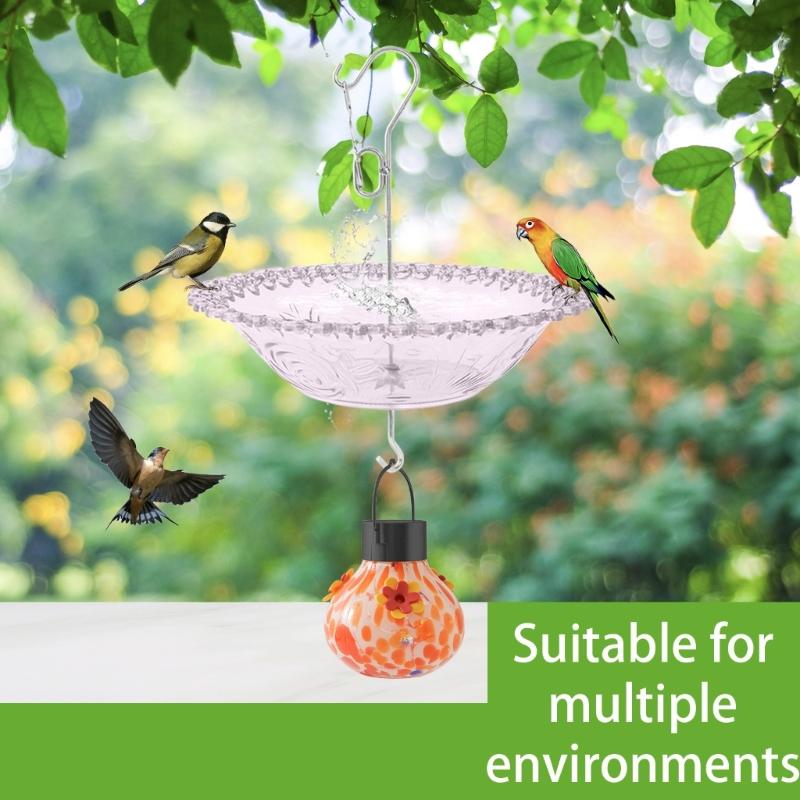 Durability Outdoor Hanging Hummingbirds Feeders Rustproofed Stainless Steel Easy Setups For Balcony