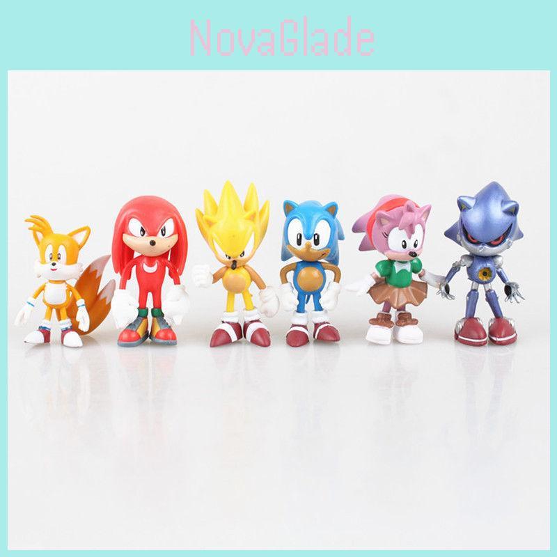 Premium Quality 6pcs Game Sonic The Hedgehog Action Figures Doll Set For Kids Gift