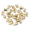 30-60pcs Stainless Steel Cove Clasps Cord End Caps String Ribbon Leather Clip Tip Fold Crimp Bead Connectors For Jewelry Making