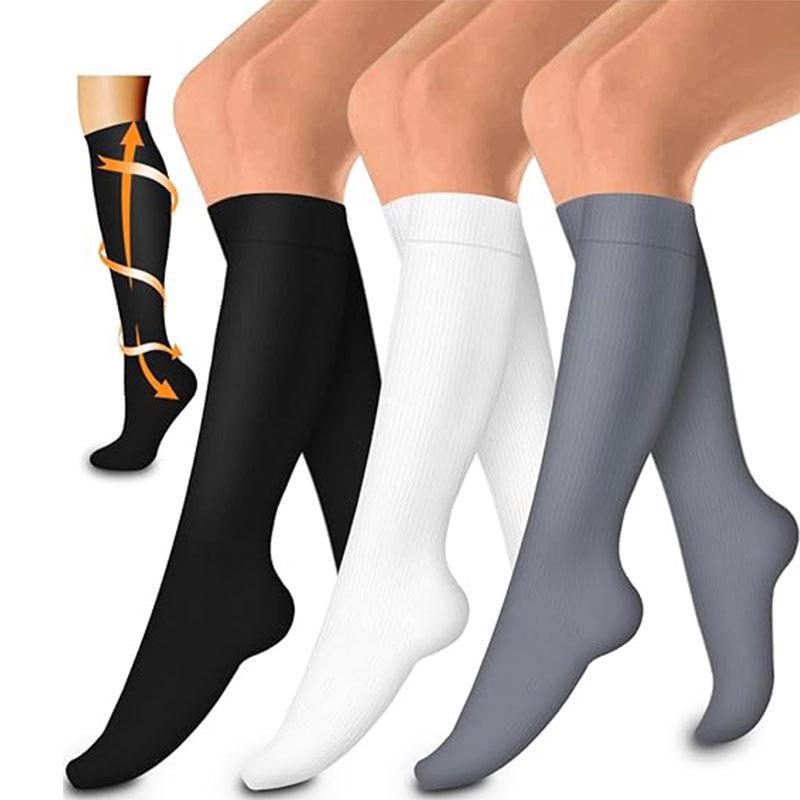 Compression Knee-high Socks Set for Running and Sports - Graduated Support, Multiple Pairs (3/4/6/8)
