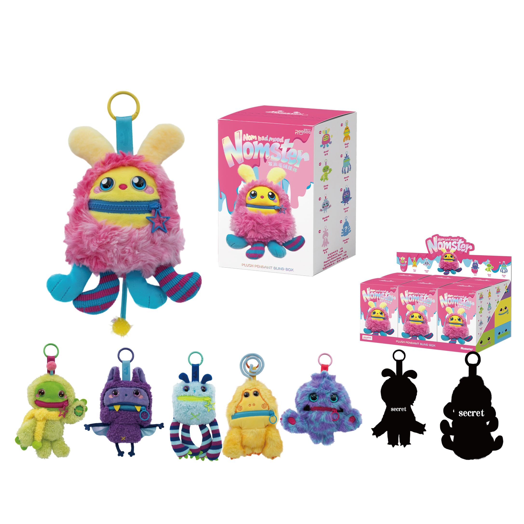 IWAYA Nomster Blind Box Plush Toy Keychain (1 piece) 7471-1