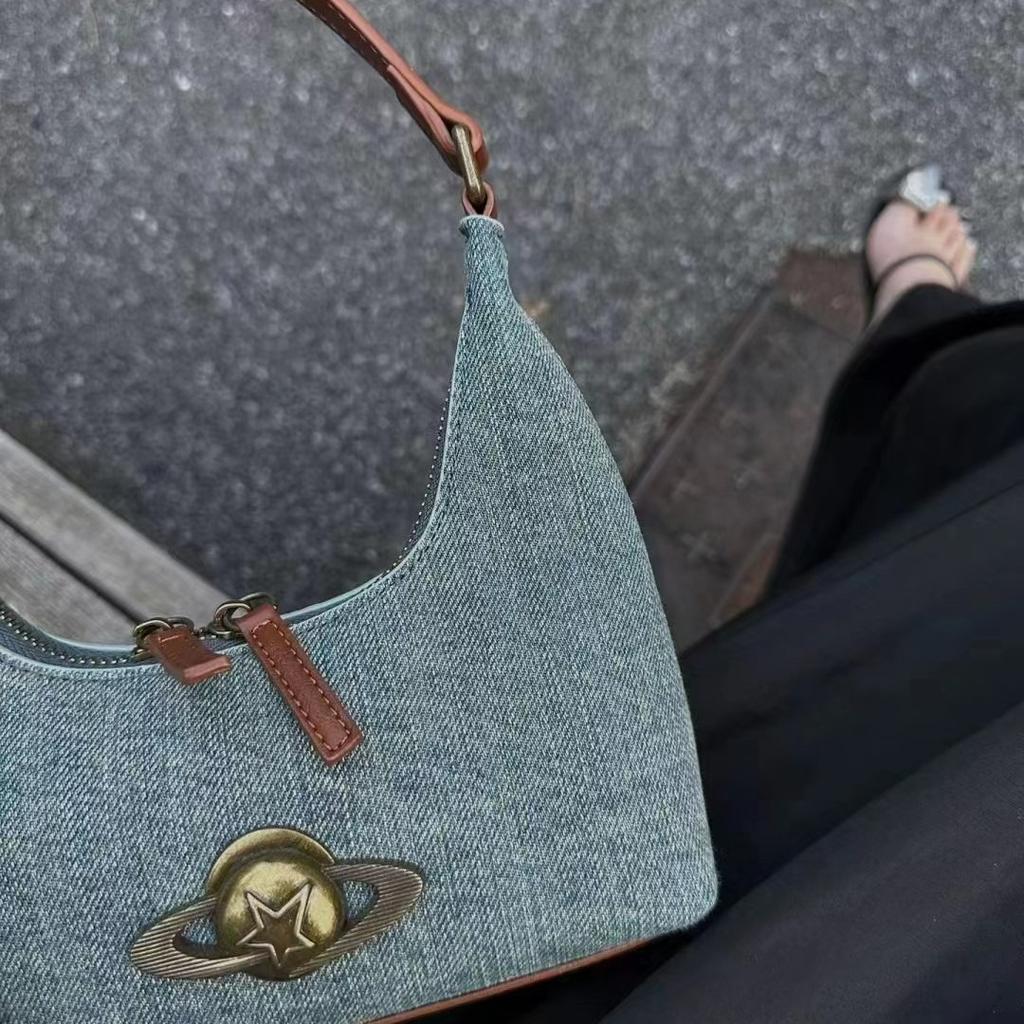 Denim Underarm Bag Versatile Shoulder Bag Women's Handbag