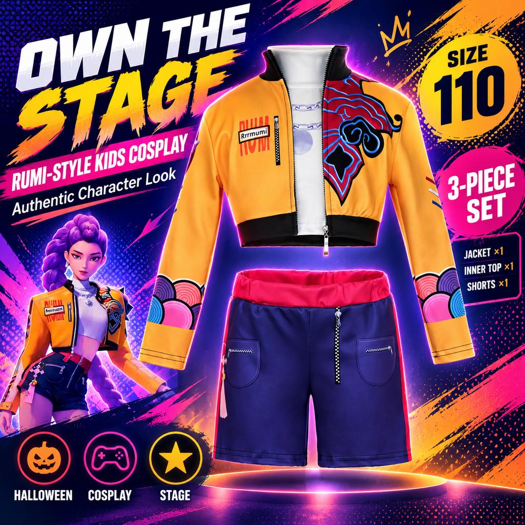 Kids Cosplay Costume Rumi/Zoey Character Outfit Spring 2025