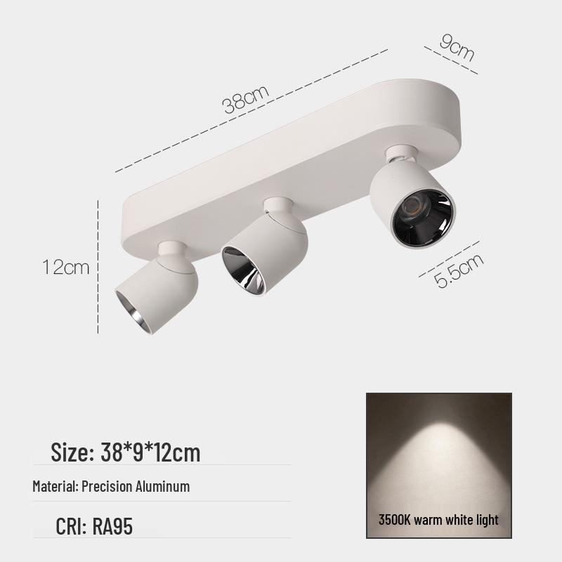 Adjustable Anti-Glare Folding Ceiling Spotlight with High Color Rendering for Household or Picture Lighting
