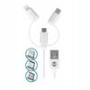 Forever 3in1 Cable USB - Lightning + USB-C + microUSB 1.0 M 1.5A White