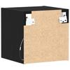 LED Wall Mounted Nightstand Black 30 x 28.5 x 30 cm