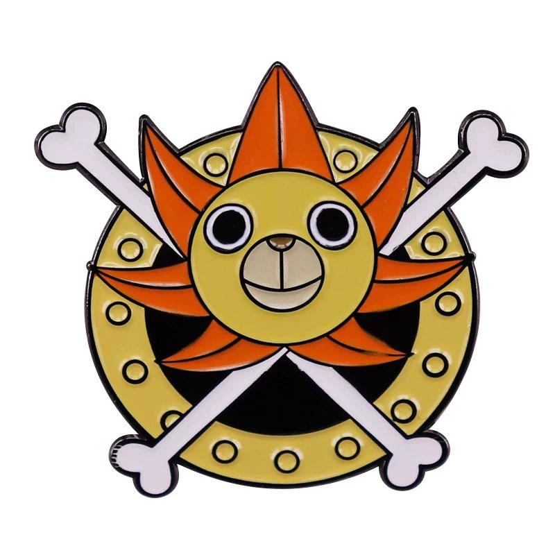 Creativity Anime One Piece Enamel Pins Monkey D Luffy Badges Men Women's Brooches Cool Briefcase Badges Decorate Gifts