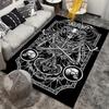Gothic Skull Rug: Black & White Skeleton Design for Living Room Decor - Unique Home Accessories Skid Resistant Carpet