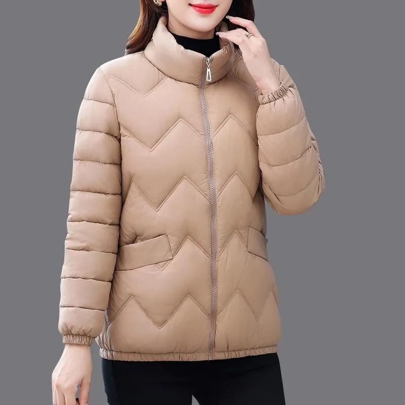 Winter Mom Down Cotton Coat Short Stand Up Collar Coat Women's Korean Edition Thick Loose Down Cotton Jacket