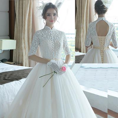 Get Women S Backless Wedding Dress Bride Retro Collar Long Sleeved For iPhone Free Get Wallpaper Women S Backless Wedding Dress Bride Retro Collar Long Sleeved For iPhone
