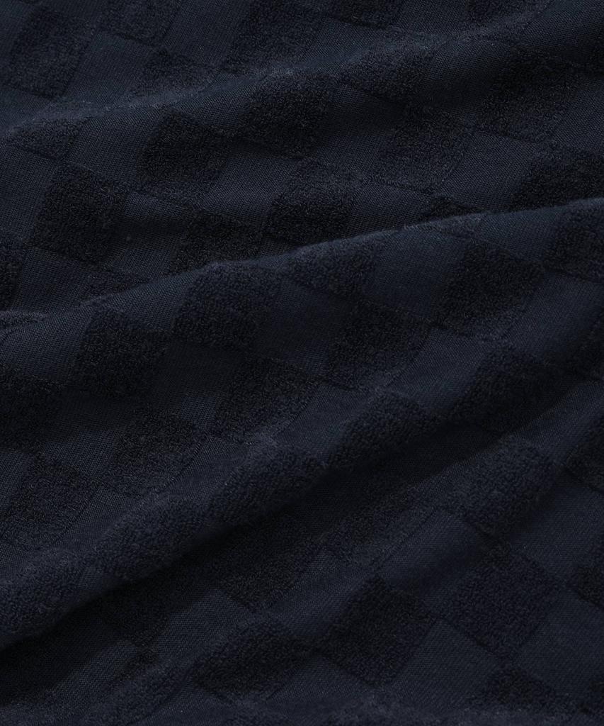 COVERNAT Checkerboard Collar T-Shirt Navy