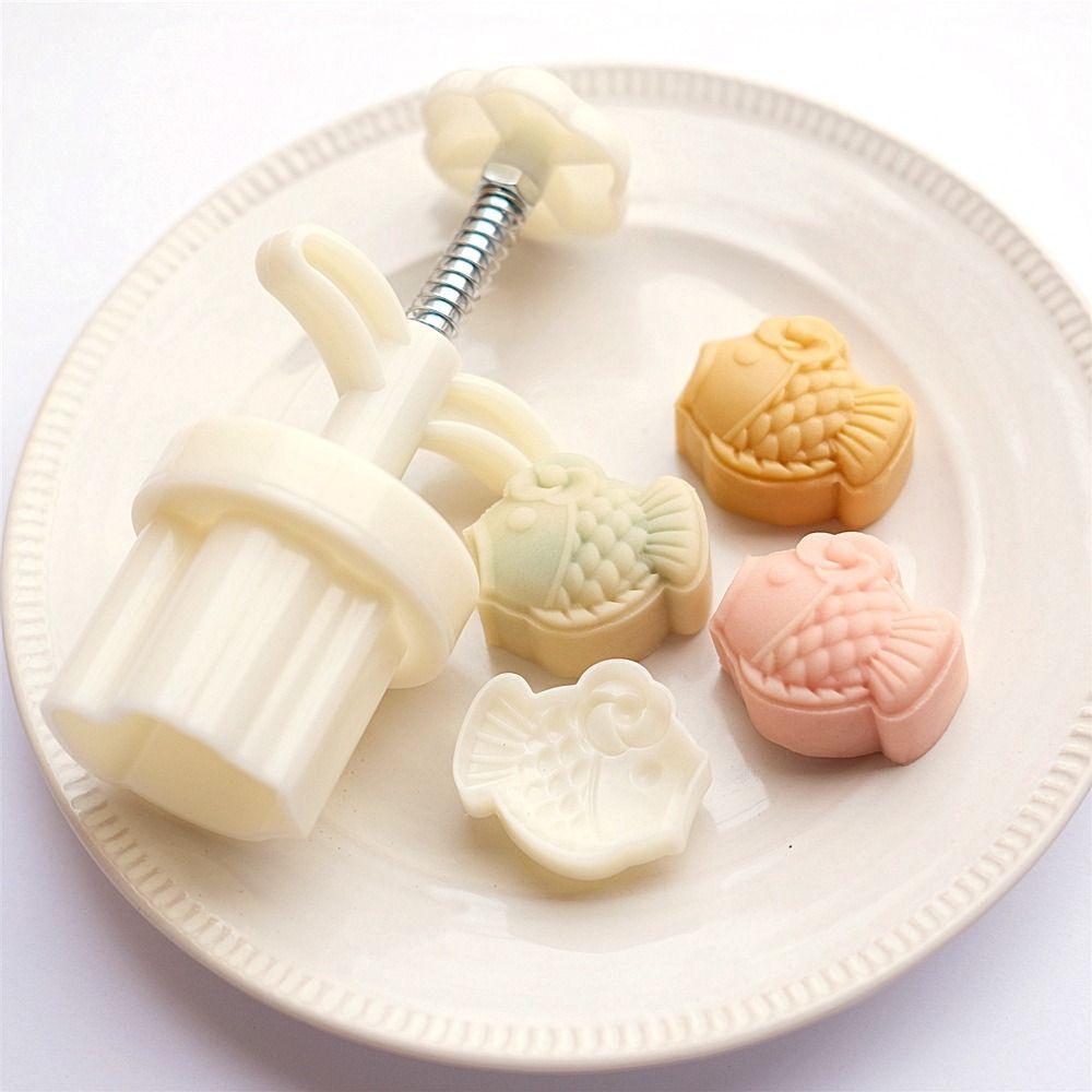 

Hand Pressed Moon Cake Mould Plastic Rose Mooncake Mold Manual Baking