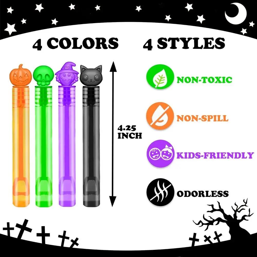 20 PCS Halloween Treats Plastic Mini Bubble Wands Refillable Trinkets Soap Bottle Prizes Empty Goody Bag Stuffer Party