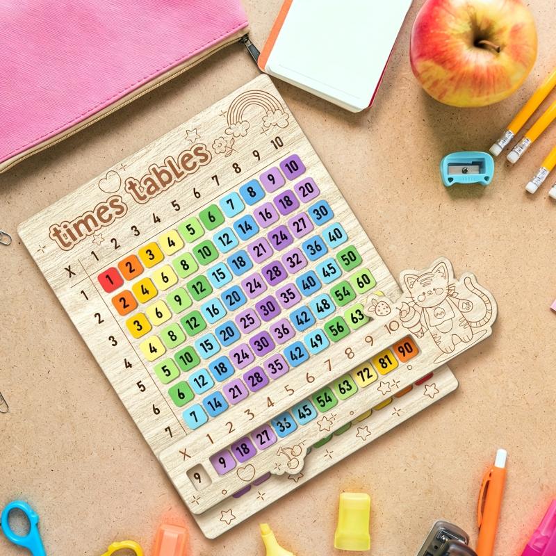 99 Einmaleins Holzbrett Set Mathe Arithmetik Lehrmittel Montessori Pädagogisches Holz Mathe Spielzeug
