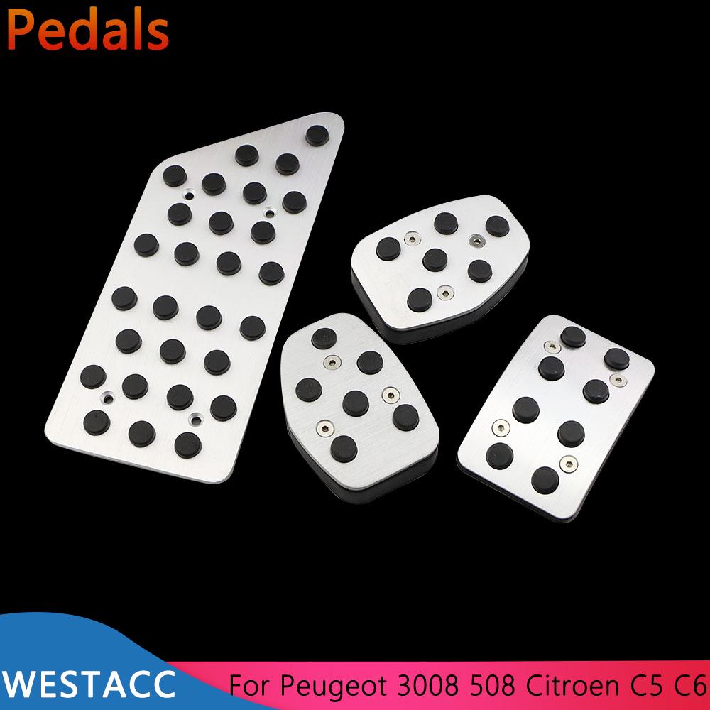 Autopedale für Peugeot 3008 2013- 508 2011-2018 für Citroen C5 2013- C6 2017- Gas Bremse Ruhepedal Abdeckung