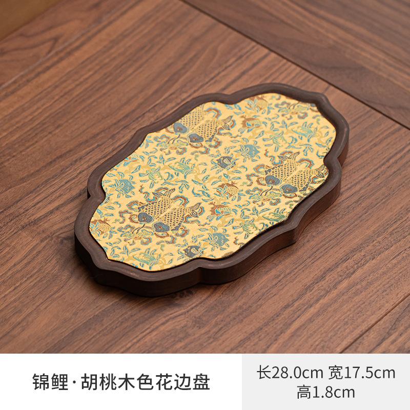 

Прямокутний чайний піднос кольору волоського горіха для коропа Японська кухня Настільний Кава Зберігання Дошка Підноси Надаються для Гостинності Страви Для подарунка