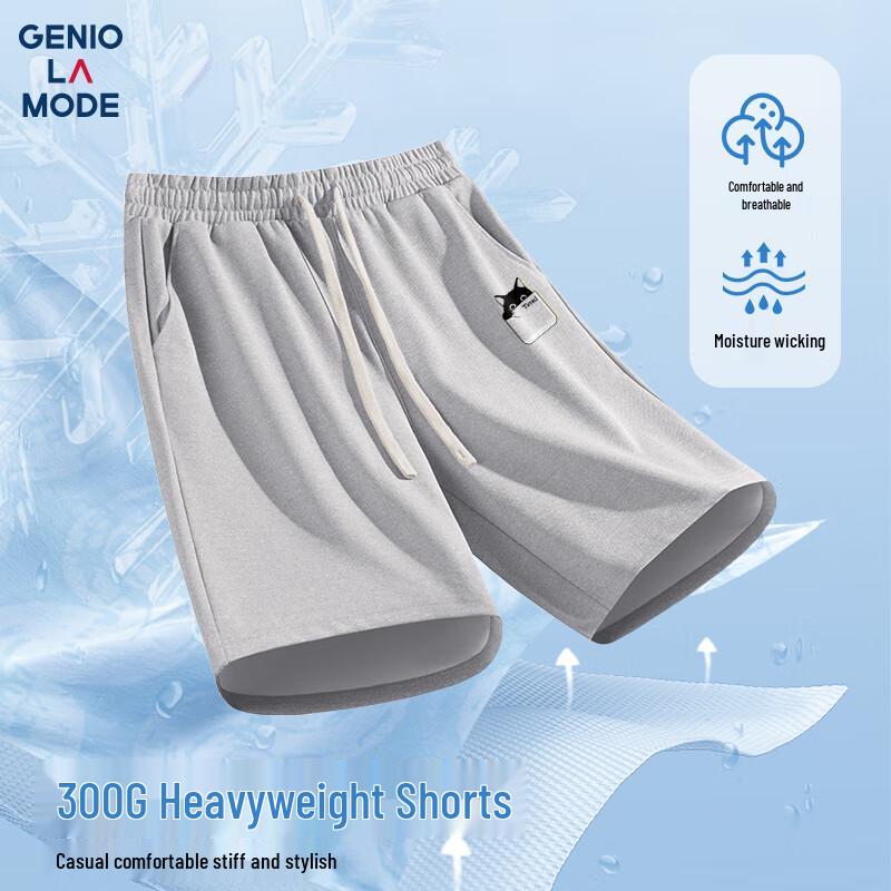 GENIOLAMODE Men s Heavyweight Printed Casual Beach Shorts XL