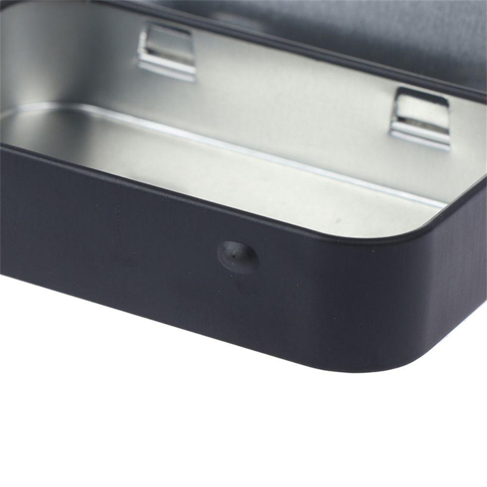 Tin Coin Organizer Black Key Organizer Metal Empty Box Black Storage Box Candy Box Card Case