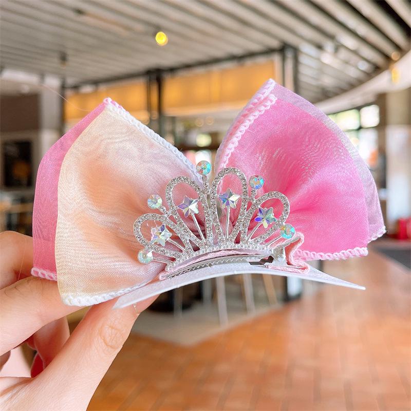 Regenbogen Schleife Geflochtene Haarspange für Mädchen - Niedliches Haaraccessoire mit Band Haarspange