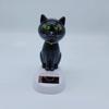 Solar-Powered Wiggling Cat Dashboard Figurine - Creative Cartoon Ornament & Children's Toy Gift